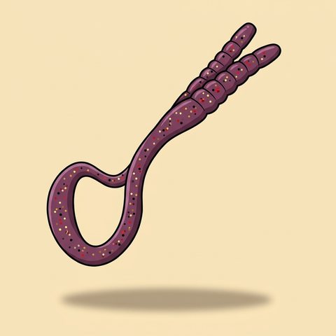 8 inch ribbon tail swimming worm